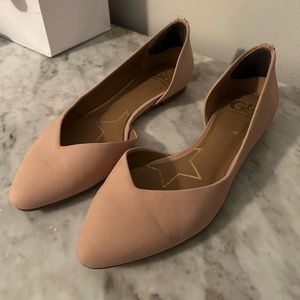 Gianni Bini Nude Pointed Toe Flats